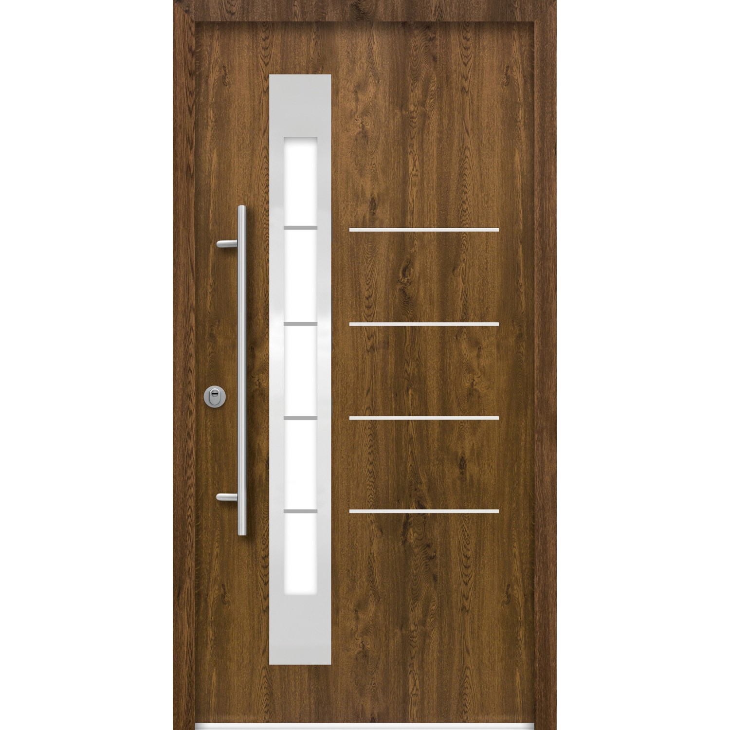 Splendoor Thermospace Sicherheits-Haustür Berlin Prime RC2K Nussbaum 110x210cm L von Splendoor Thermospace