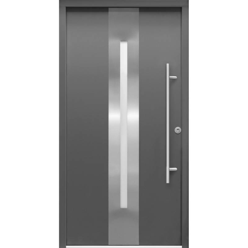 Sicherheits-Haustür ThermoSpace Prime Dublin RC2 Anthr. 100 x 210 cm Anschlag R von Splendoor Thermospace