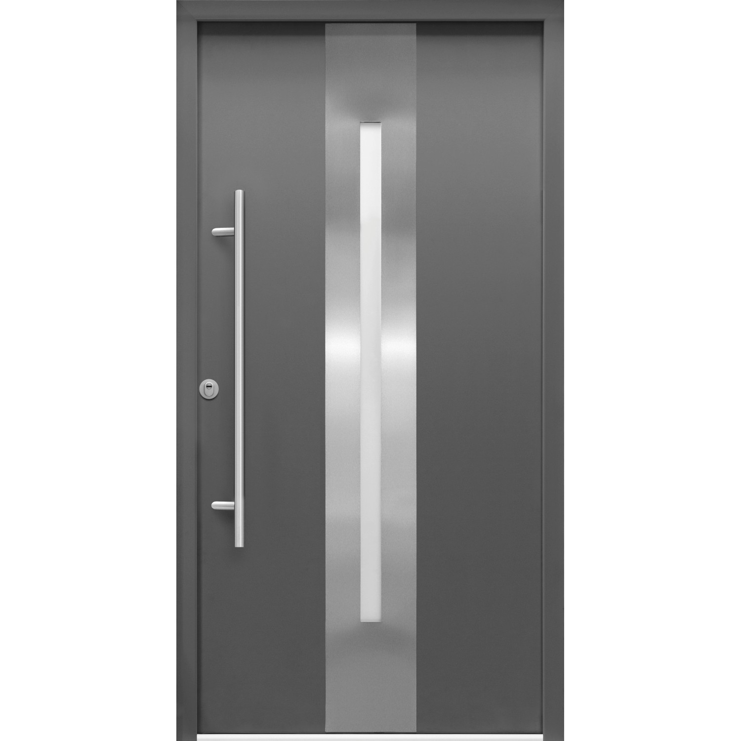 Sicherheits-Haustür ThermoSpace Prime Dublin RC2 Anthr. 110 x 210 cm Anschlag L von Splendoor Thermospace