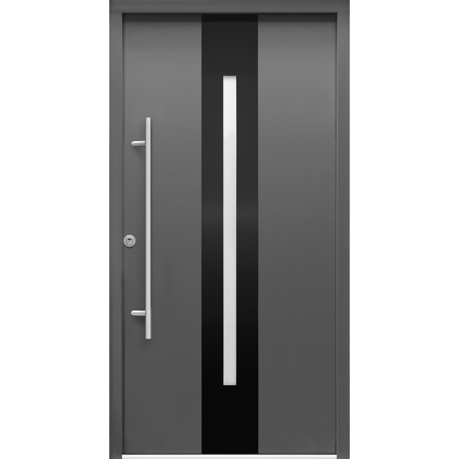 Sicherheits-Haustür ThermoSpace Prime Dublin RC2 Anthr.-Schwarz 100 x 210 cm L von Splendoor Thermospace