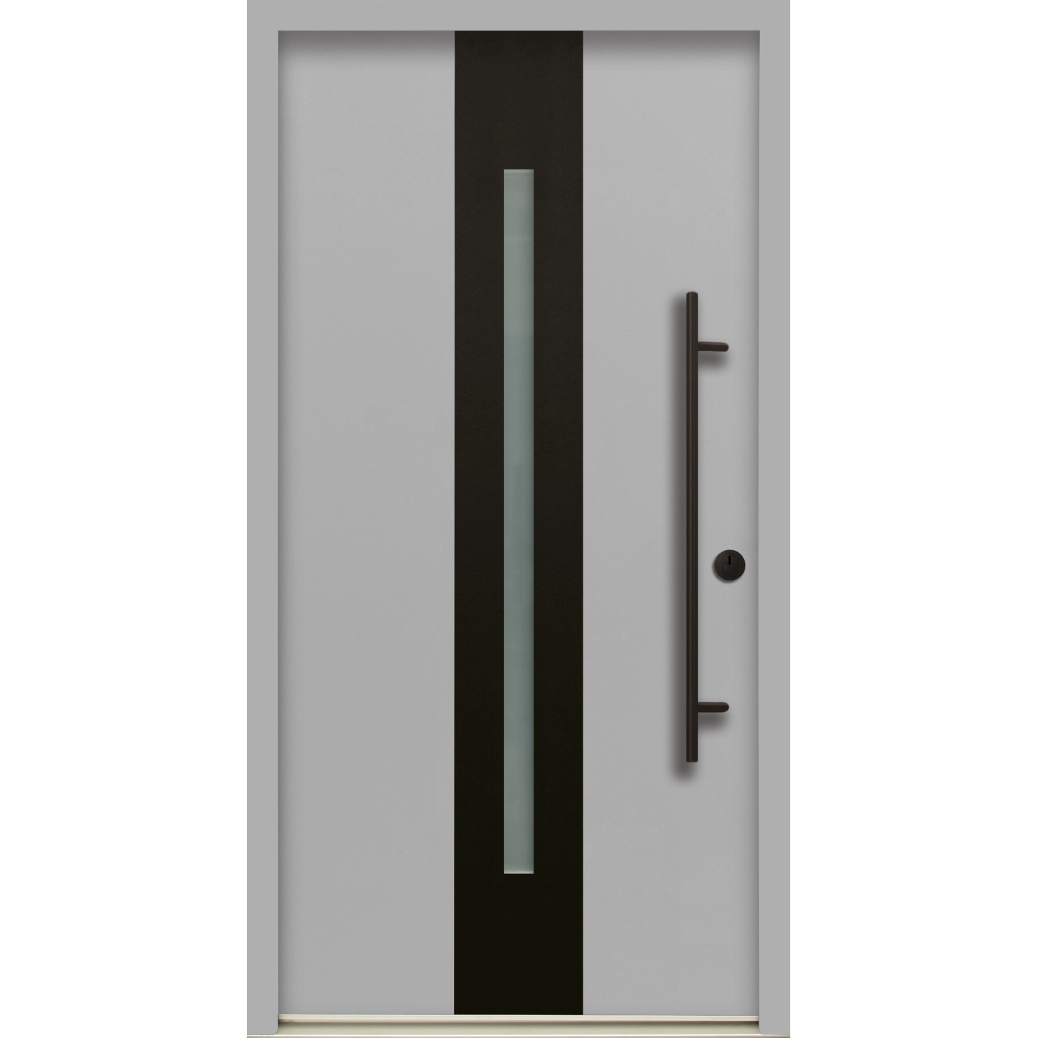 Sicherheits-Haustür ThermoSpace Prime Dublin RC2 Grau 100 x 210 cm Anschlag R von Splendoor Thermospace