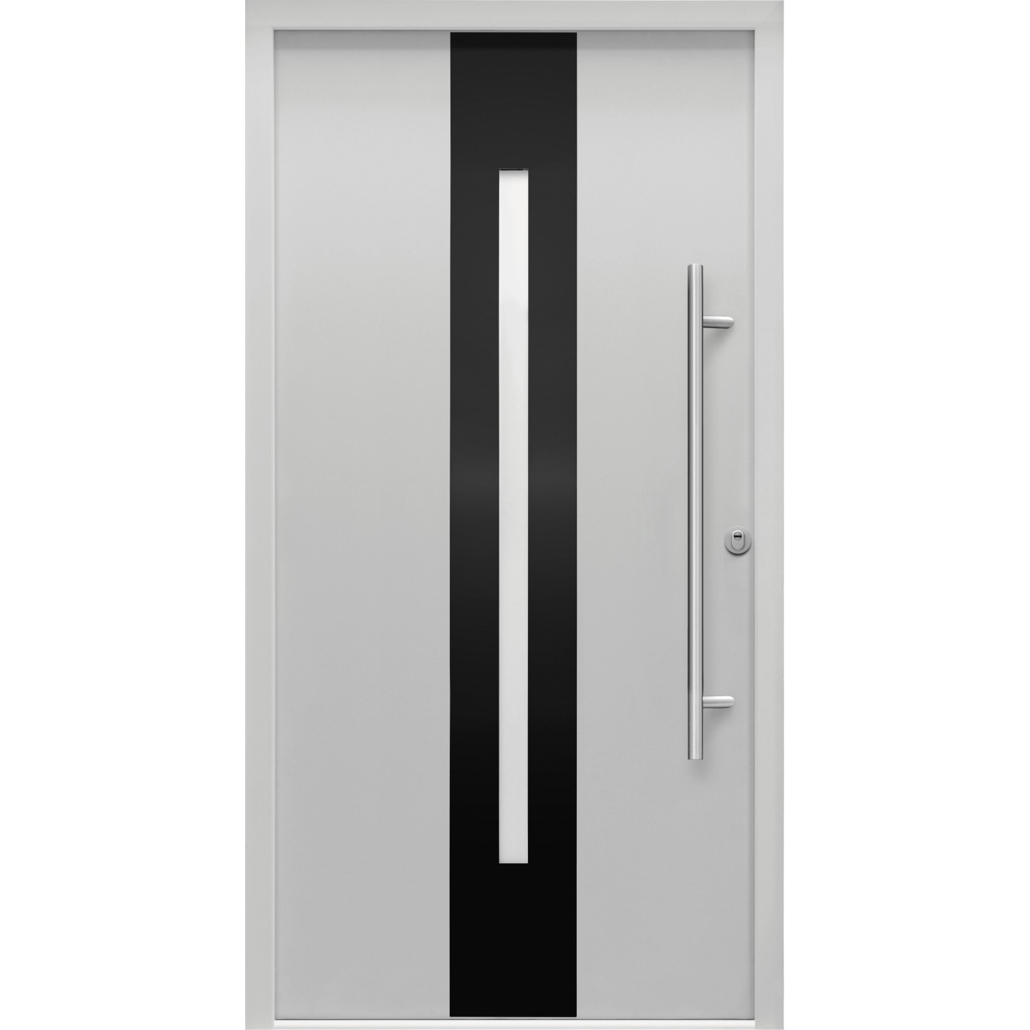 Sicherheits-Haustür ThermoSpace Prime Dublin RC2 Komfort Grau 100 x 210 cm R von Splendoor Thermospace