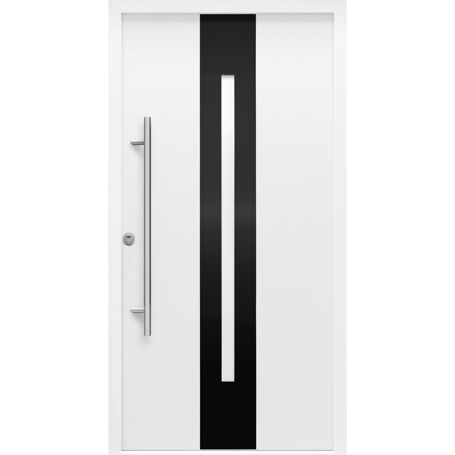 Sicherheits-Haustür ThermoSpace Prime Dublin RC2 Weiß 110 x 210 cm  Anschlag L von Splendoor Thermospace