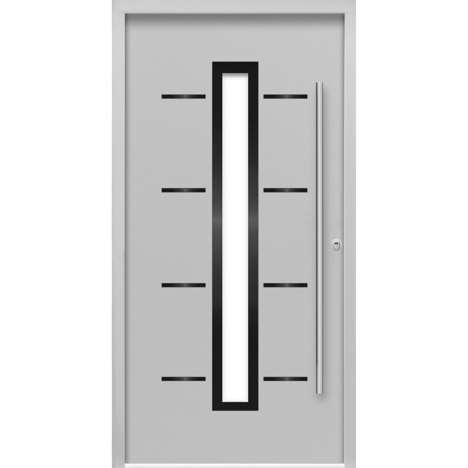 Sicherheits-Haustür ThermoSpace Prime Milano RC2 Grau 100 x 210 cm Anschlag R von Splendoor Thermospace