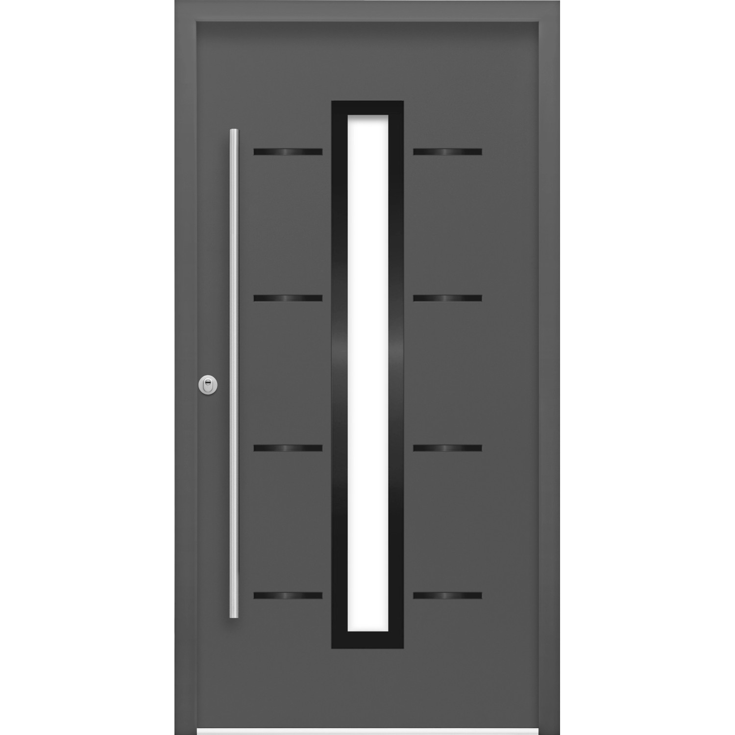 Sicherheits-Haustür ThermoSpace Prime Milano RC2 Komfort Anthr. 110x210 cm DIN L von Splendoor Thermospace