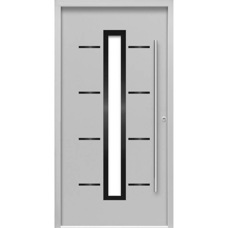 Sicherheits-Haustür ThermoSpace Prime Milano RC2 Komfort Grau 110 x 210 cm DIN R von Splendoor Thermospace