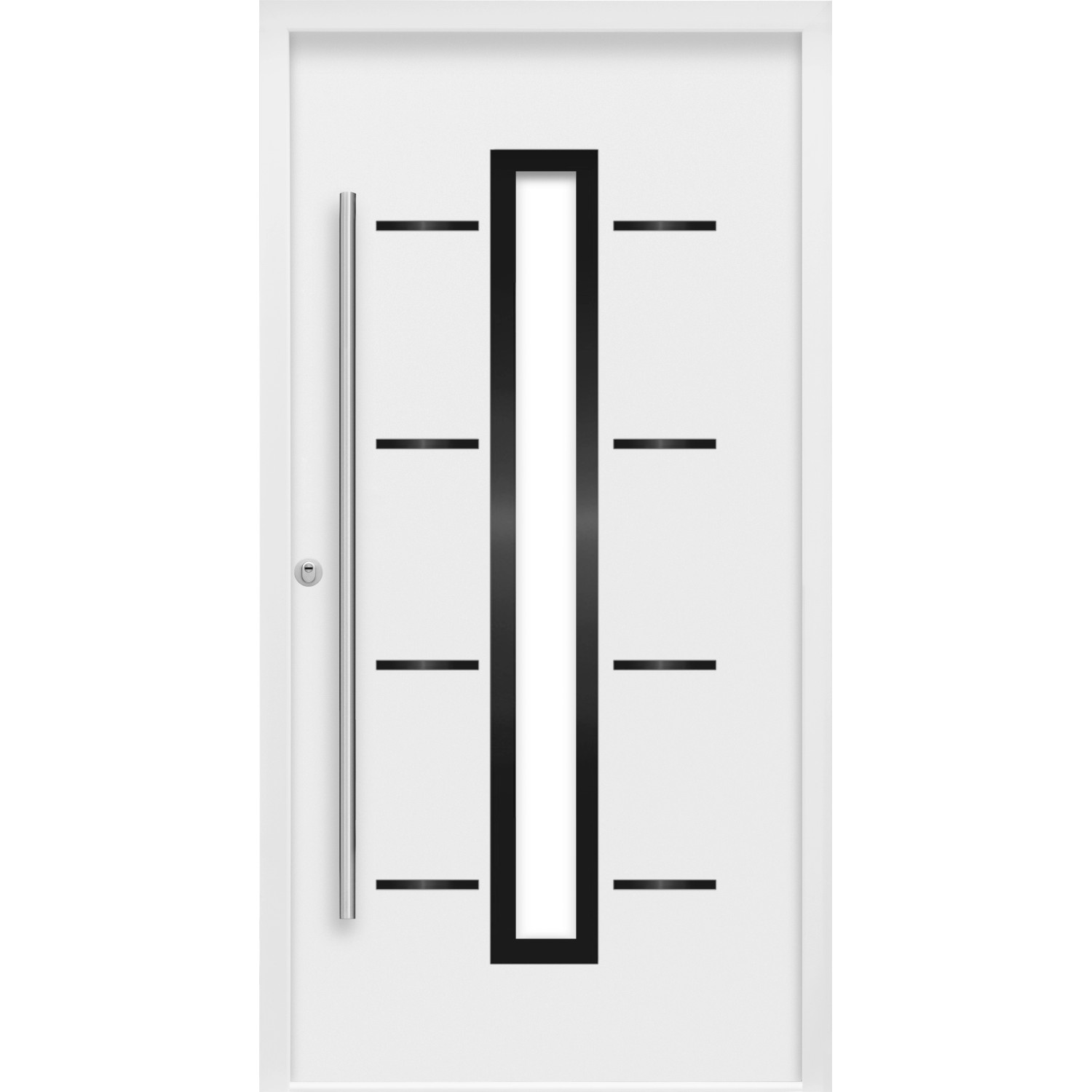 Sicherheits-Haustür ThermoSpace Prime Milano RC2 Komfort Weiß 100 x 210 cm DIN L von Splendoor Thermospace