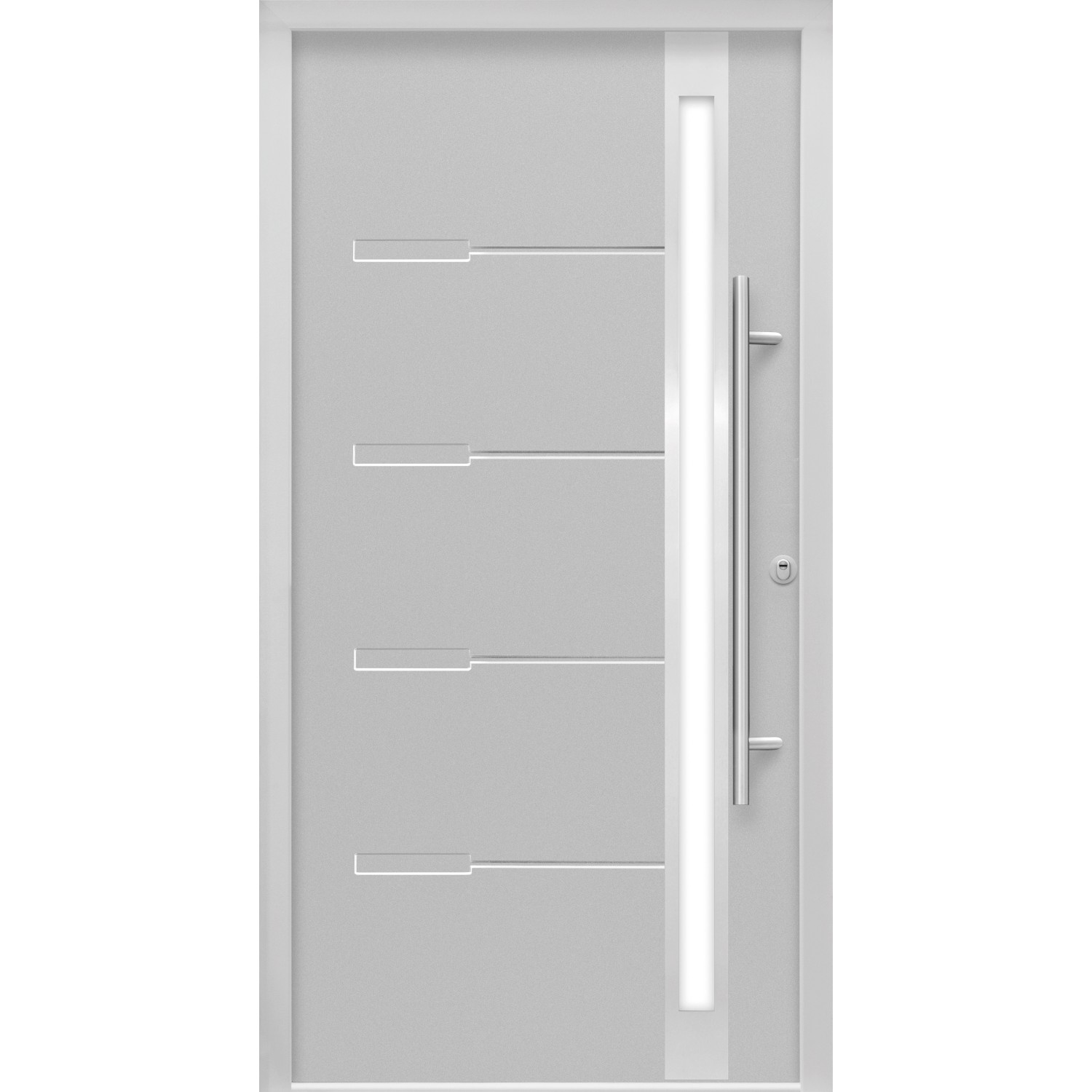 Sicherheits-Haustür ThermoSpace Prime Neapel RC2 Grau 100 x 210 cm Anschlag R von Splendoor Thermospace
