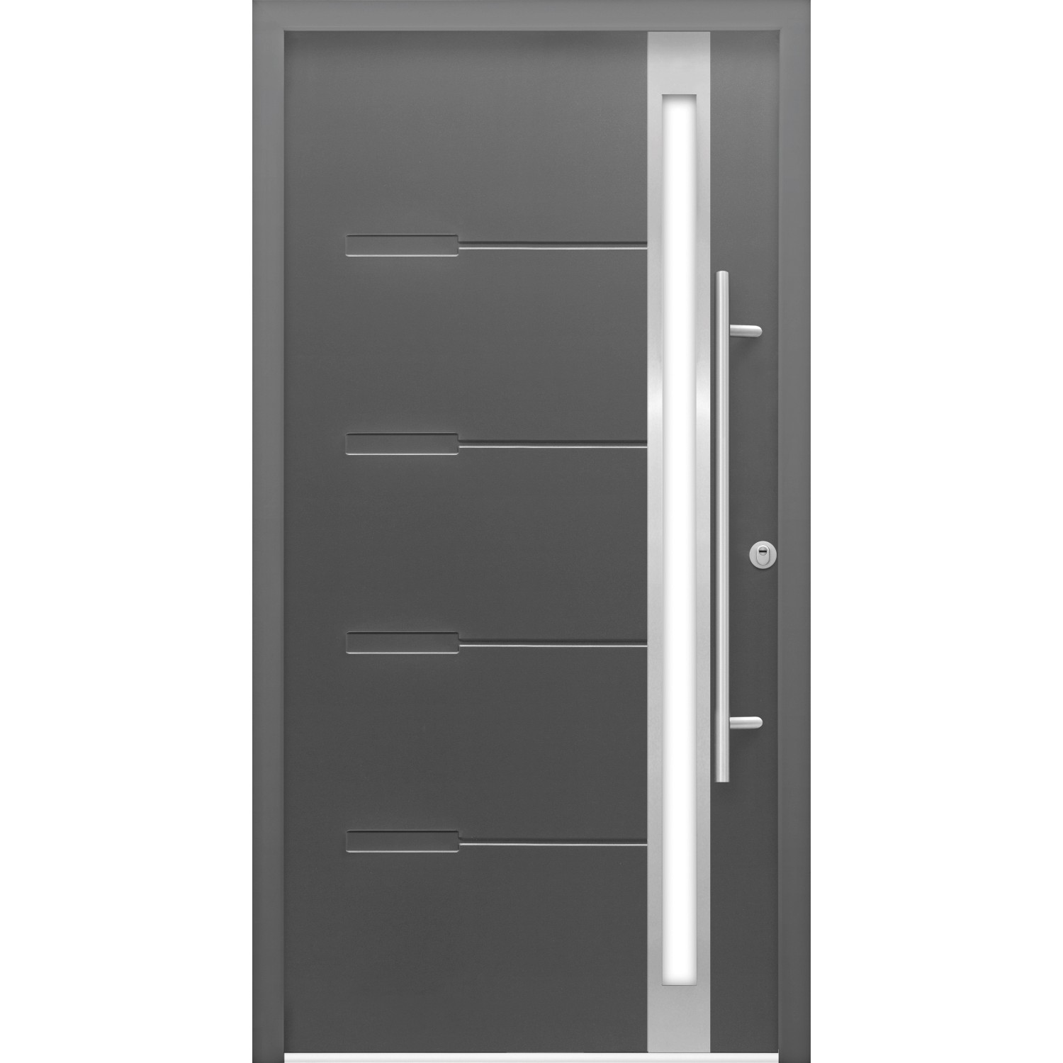 Sicherheits-Haustür ThermoSpace Prime Neapel RC2 Komfort Anthr. 110 x 210 cm R von Splendoor Thermospace