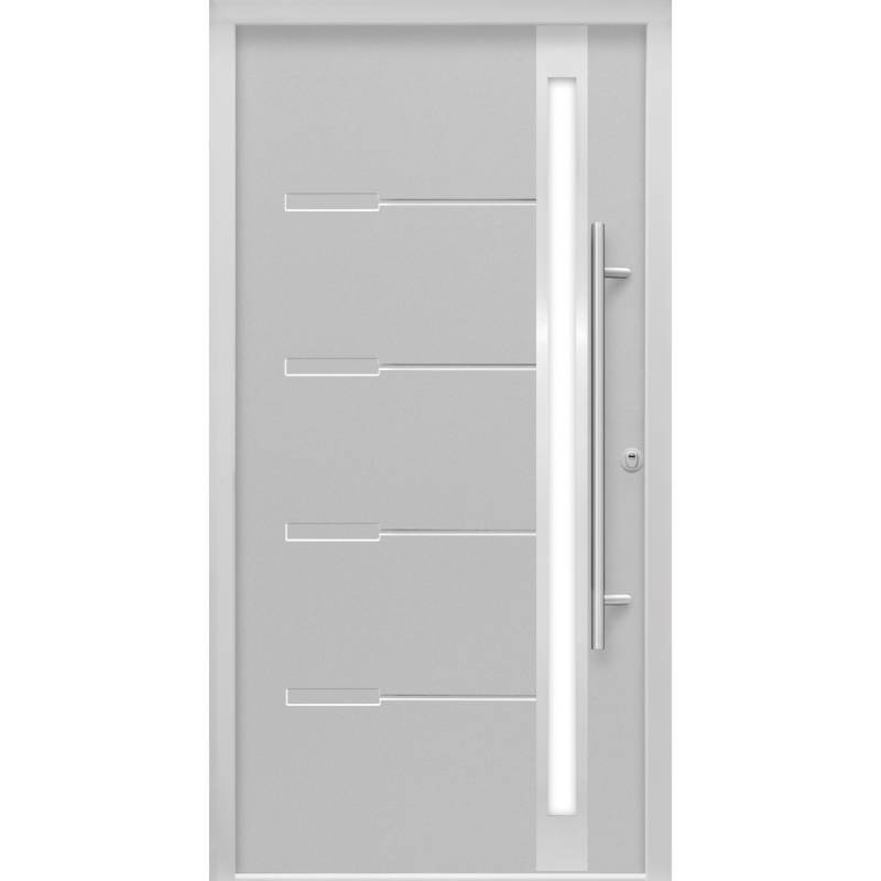 Sicherheits-Haustür ThermoSpace Prime Neapel RC2 Komfort Grau 110 x 210 cm R von Splendoor Thermospace