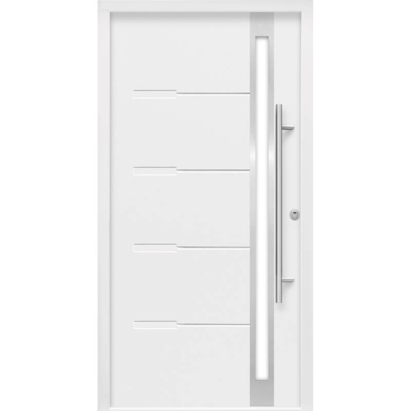 Sicherheits-Haustür ThermoSpace Prime Neapel RC2 Weiß 100 x 210 cm Anschlag R von Splendoor Thermospace