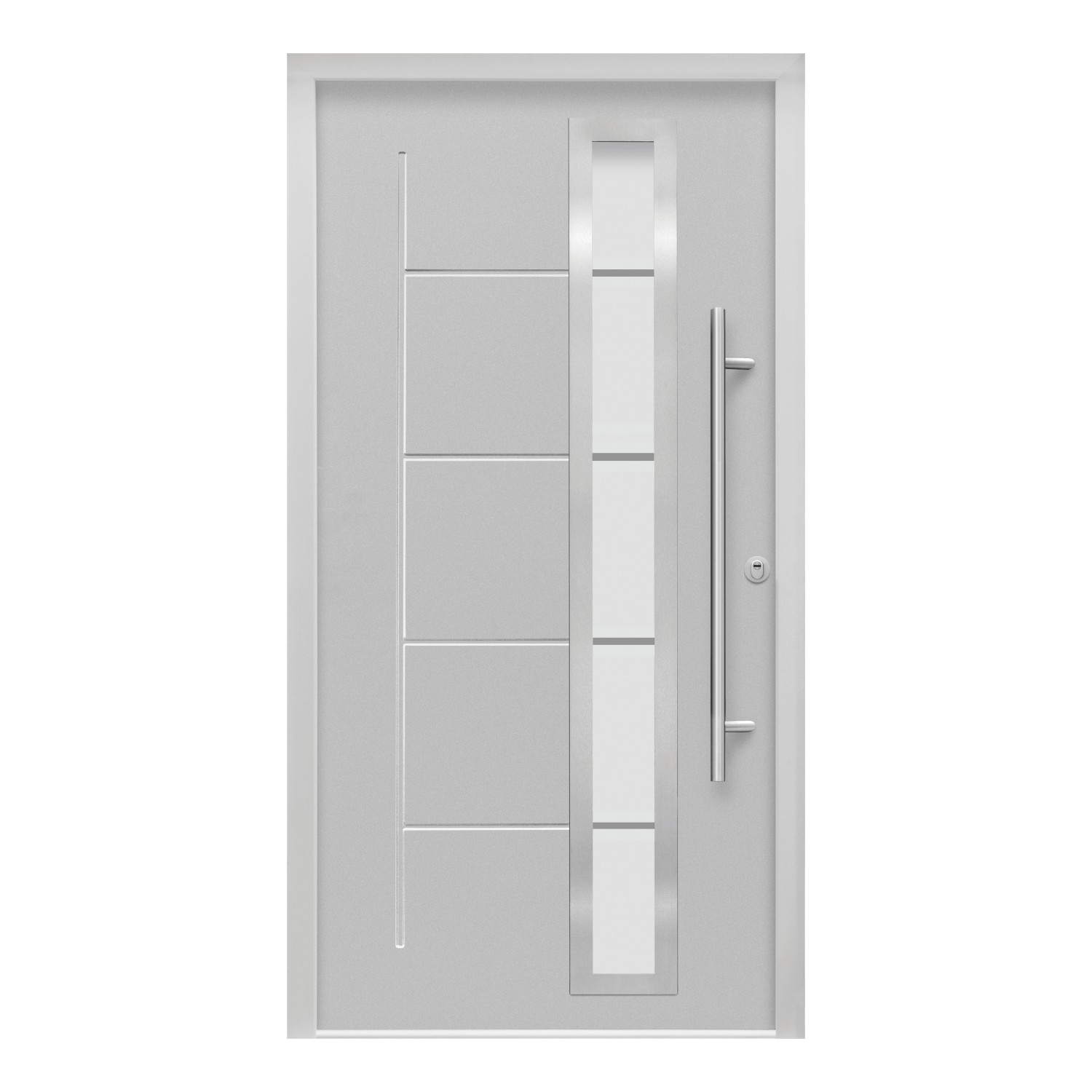 Sicherheits-Haustür ThermoSpace Prime Paris RC2 Grau 110 x 210 cm Anschlag R von Splendoor Thermospace