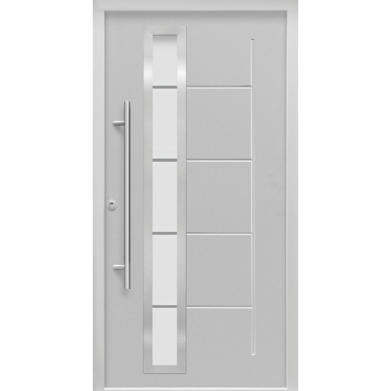 Sicherheits-Haustür ThermoSpace Prime Paris RC2 Komfort Grau 110 x 210 cm L von Splendoor Thermospace