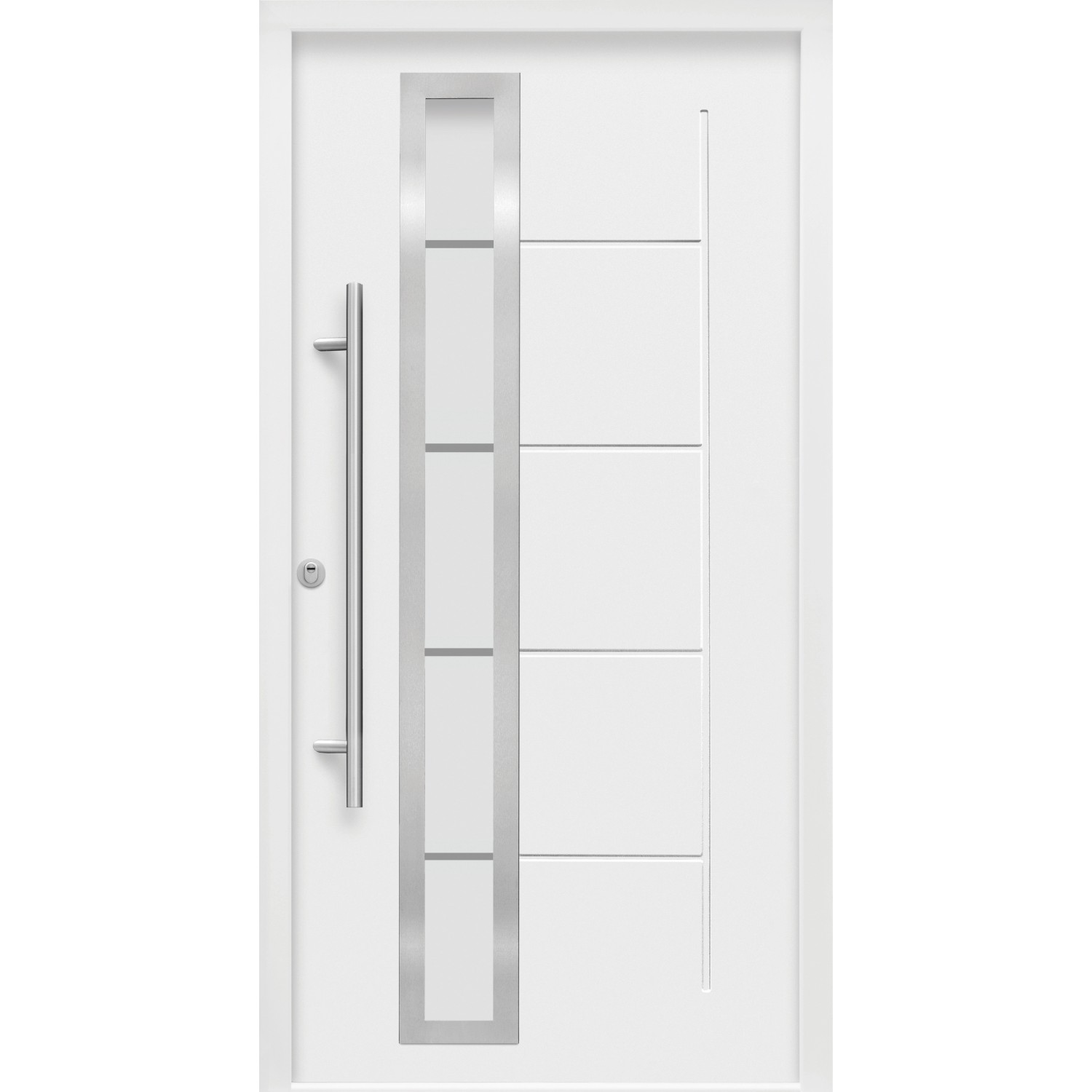 Sicherheits-Haustür ThermoSpace Prime Paris RC2 Komfort Weiß 100 x 210 cm L von Splendoor Thermospace