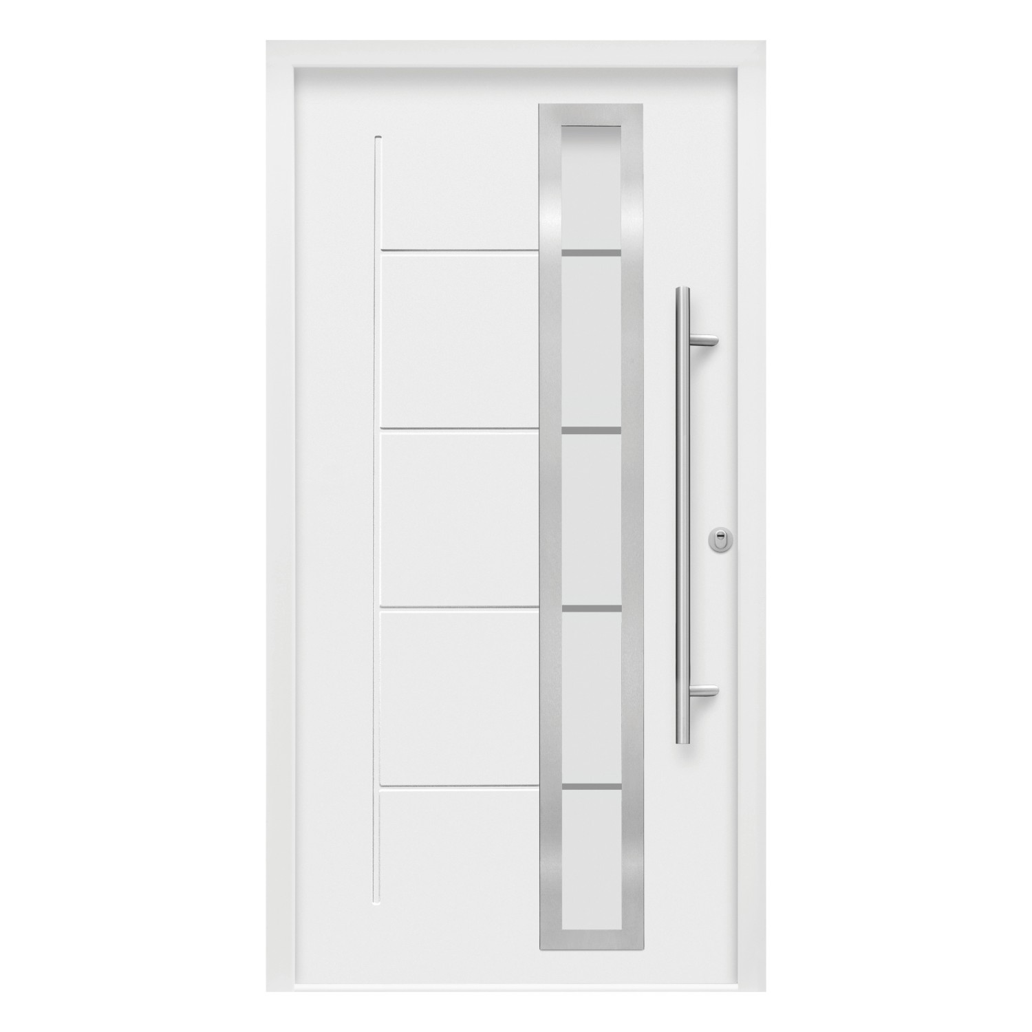 Sicherheits-Haustür ThermoSpace Prime Paris RC2 Weiß 110 x 210 cm Anschlag R von Splendoor Thermospace