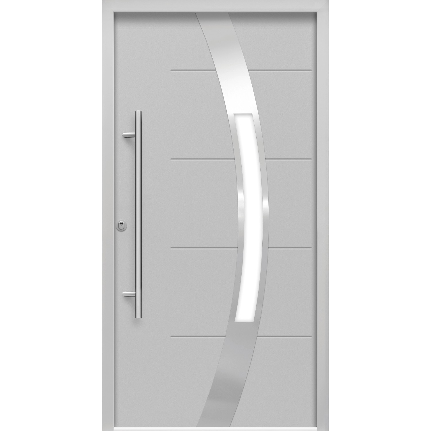 Sicherheits-Haustür ThermoSpace Prime Prag RC2 Grau 100 x 210 cm Anschlag L von Splendoor Thermospace