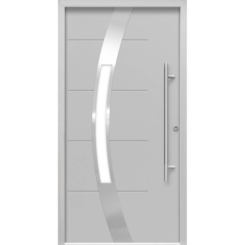 Sicherheits-Haustür ThermoSpace Prime Prag RC2 Komfort Grau 110 x 210 cm R von Splendoor Thermospace