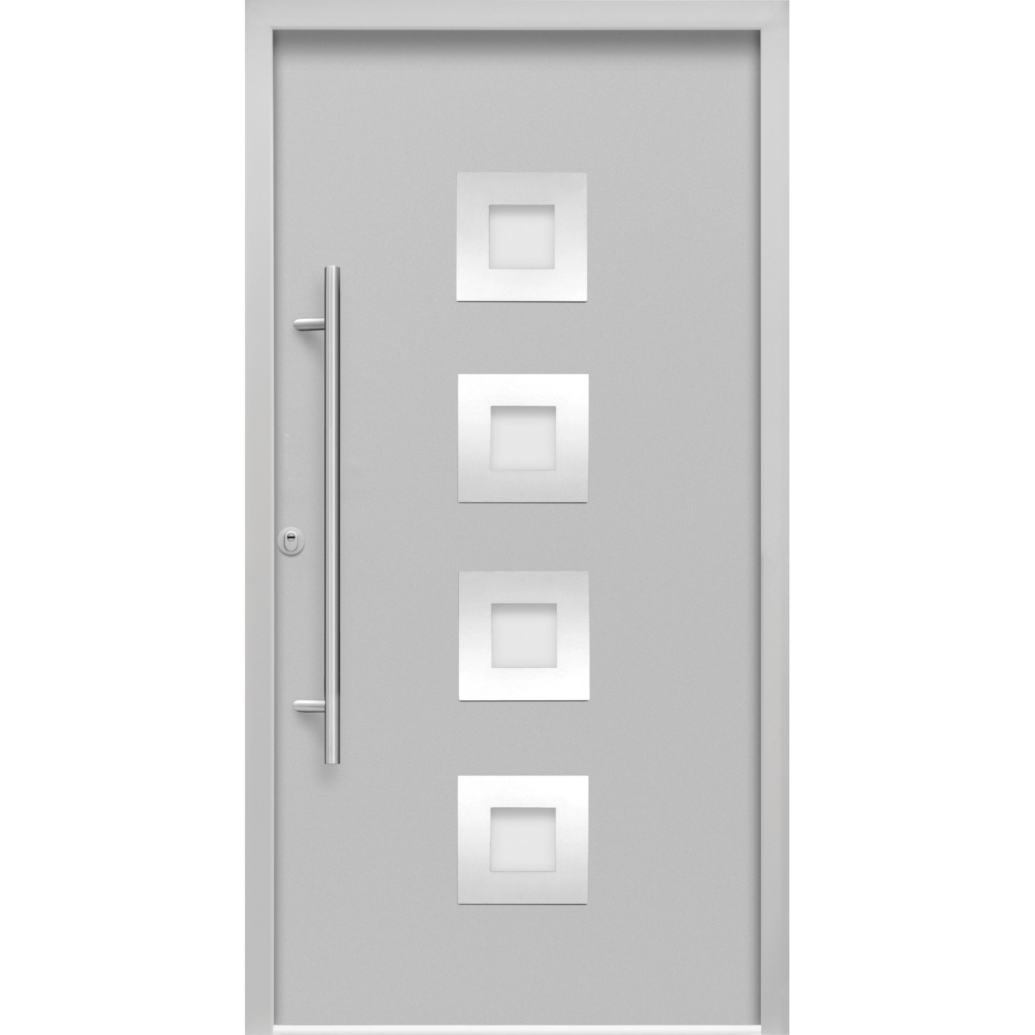 Sicherheits-Haustür ThermoSpace Prime Wien RC2 Grau 110 x 210 cm Anschlag L von Splendoor Thermospace