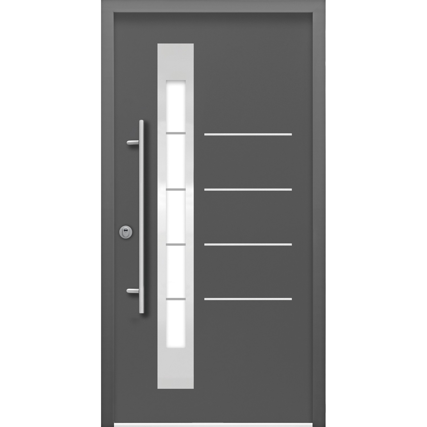 Splendoor Thermospace Sicherheits-Haustür Berlin Prime RC2 210x110 cm Anthr. L von Splendoor Thermospace