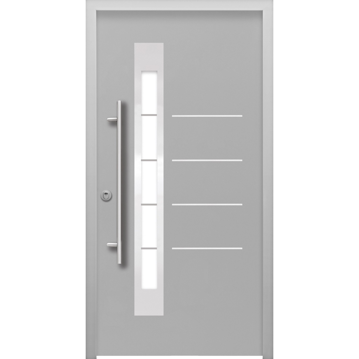 Splendoor Thermospace Sicherheits-Haustür Berlin Prime RC2K Grau 100x210 cm L von Splendoor Thermospace