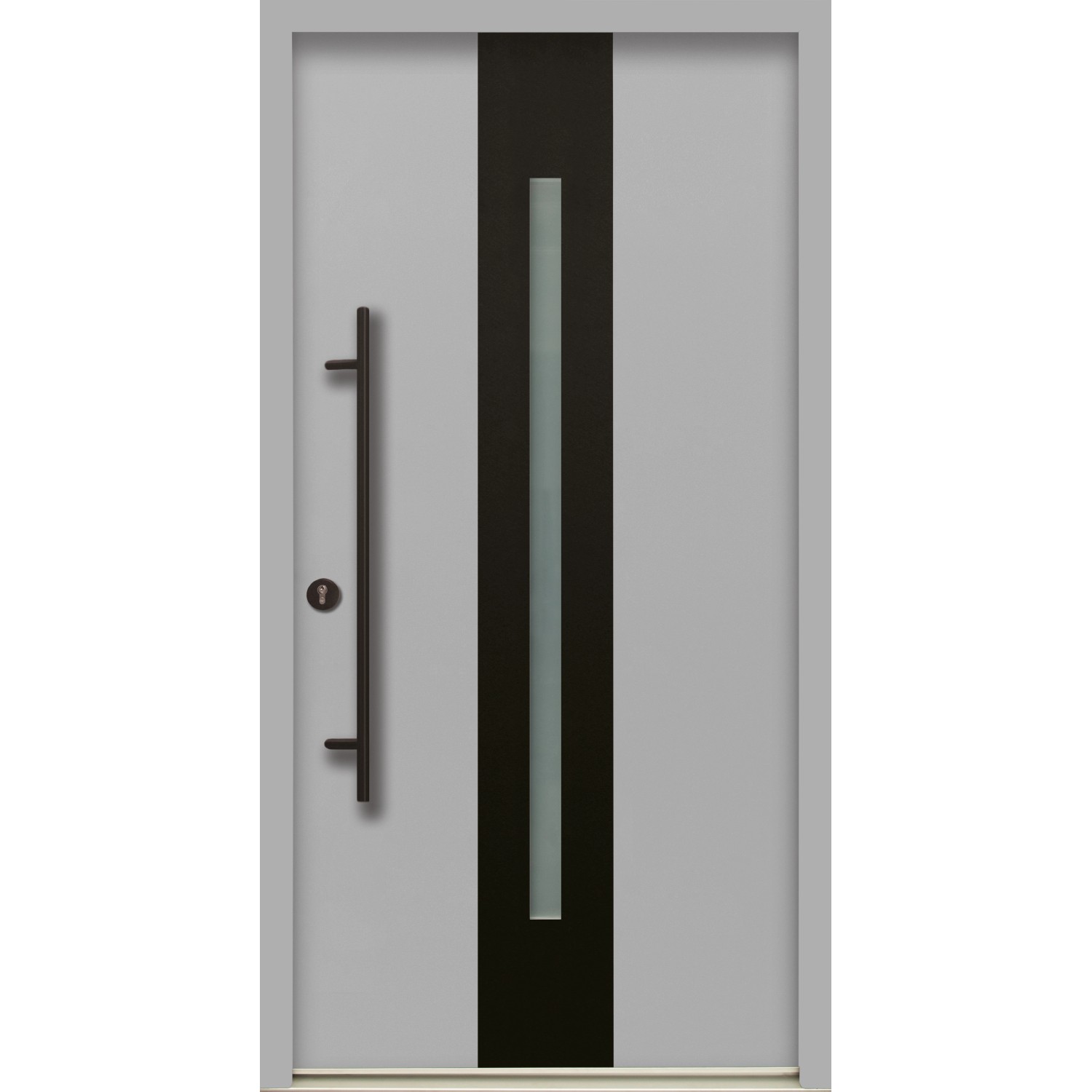 Splendoor Haustür ThermoSpace Prime Dublin Grau 210 cm x 100 cm Anschlag L von Splendoor Thermospace