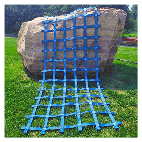 Kletternetz Kinder Schaukel,Netz für Spielplatz,Kletternetz Outdoor Baumhaus Schutznetz Frachtnetzes Kletterseilleiter Ninja Warrior Slackline Climbing Cargo Net,Reckstange Garten,Blau von Splenlife