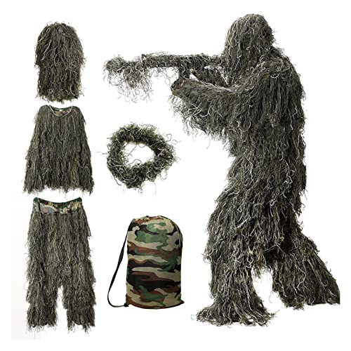 TarnanzüGe，tarnanzug Herren Camouflage Sniper Waffe Airsoft Kleidung Busch KostüM Tarnnetz Jagd Paintball Overall Jagt Jacken Herren Arbeitshose Outdoor AusrüStung，Coole Sachen FüR Teenager Jungs von Splenlife