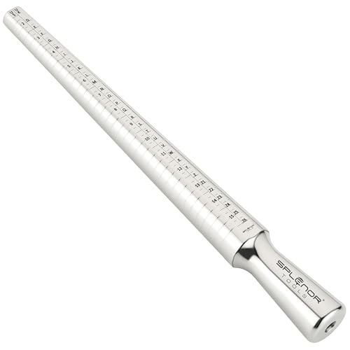 Splenor Tools Ringdorn aus massivem Edelstahl, 4 Größen, zum Messen und Formen von Ringen – Werkzeug zur Schmuckherstellung – Ringmaß – Größe (US 1½–15½, UK D-Z6, CU 41–76 & in 1–36) von Splenor Tools