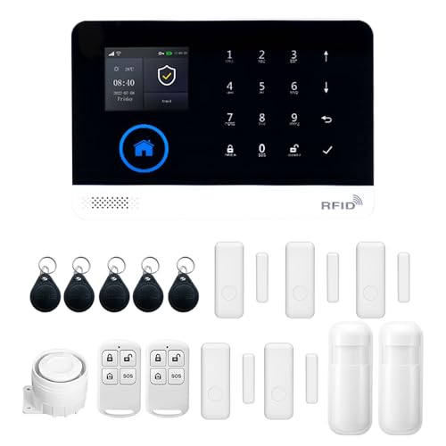 Splenssy 433MHz Wireless WiFi + GSM Auto-dial Alarm Security System LCD Display Türsensor PIR Bewegungssensor Smart Home Einbrecher Sicherheitsalarmsystem Splenssy 433MHz Wireless WiFi + GSM Auto-dial Alarm Security System LCD Display Türsensor PIR Bewegungssensor Smart Home Einbrecher Sicherheitsalarmsystem von Splenssy