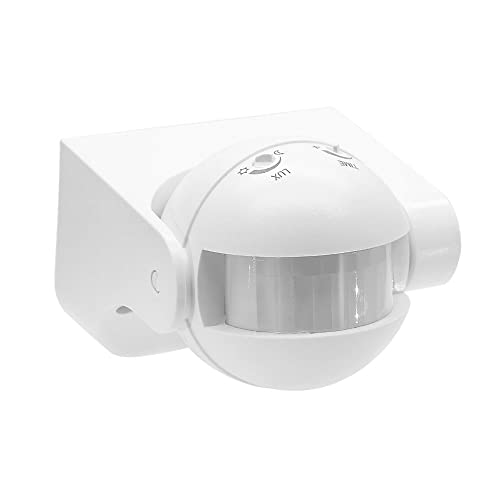 Splenssy AC 220V-240V 180 Grad Outdoor Sicherheit PIR Infrarot Bewegungsmelder Schalter Bewegungsmelder Max 12m 3-2000LUX Energiesparender automatischer Beleuchtungsschalter IP44 von Splenssy