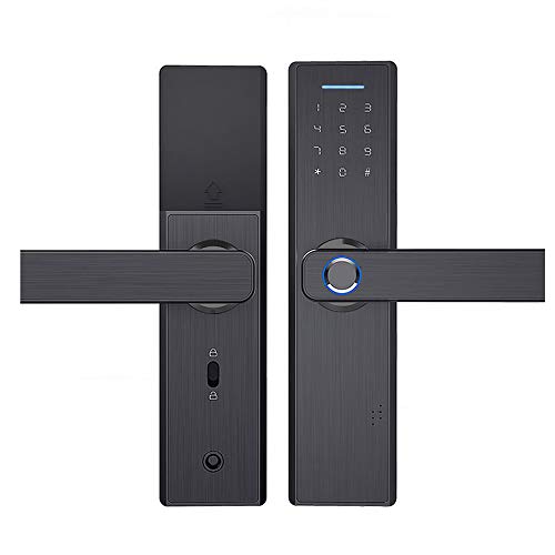 Splenssy Fingerabdruck-Türschloss, intelligentes Türschloss, digitales Türschloss mit 100 Fingerabdrücken, 5-in-1 zum Entsperren, 4 x AAA mit Warnung bei niedrigem Batteriestand, virtuelles Passwort von Splenssy