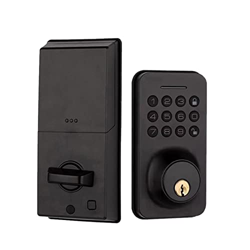 Splenssy Keyless Entry Türschloss mit Tastatur, Smart Deadbolt Lock mit 2 Schlüsseln, Passwort/Mechanischer Schlüssel/Tuya APP/Manuelle Entriegelung, Auto Lock, Einfache Installation. von Splenssy