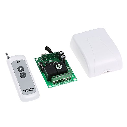 Splenssy Smart DIY Wireless Relais Switch Remote Control Receiver Transmitter Kit Universal Garagentor Remote Switch System Long Range 500M 433Mhz RF DC 12V 2CH Learning Code von Splenssy