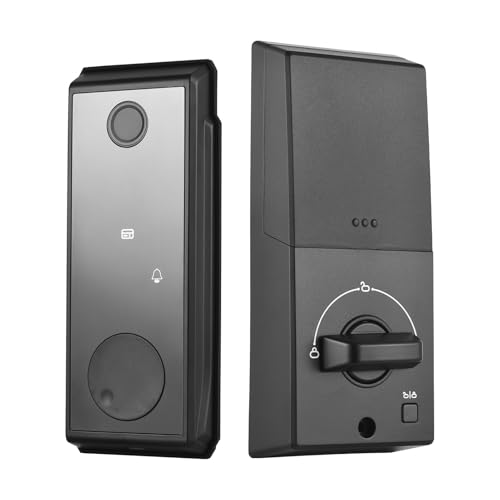 Splenssy Smart Lock Touchscreen Schlüsselloses Türschloss WiFi TY APP Fingerabdruck Passwort 5 Entriegelungsmethoden Türschloss aus Aluminiumlegierung für 35-55 mm Dicke Büro-, Schlafzimmertüren von Splenssy