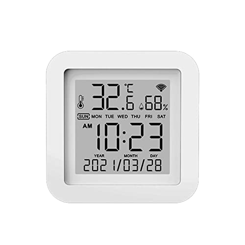 Splenssy Tuya WiFi LCD Display USB Power Intellgient Sensoren ℉/℃ Switch Time/Date/Temperature/Humidity Display Home Intelligent Linkage Sensors Compatible with Alexa and Google Home Splenssy Tuya WiFi LCD Display USB Power Intellgient Sensoren ℉/℃ Switch Time/Date/Temperature/Humidity Display Home Intelligent Linkage Sensors Compatible with Alexa and Google Home von Splenssy