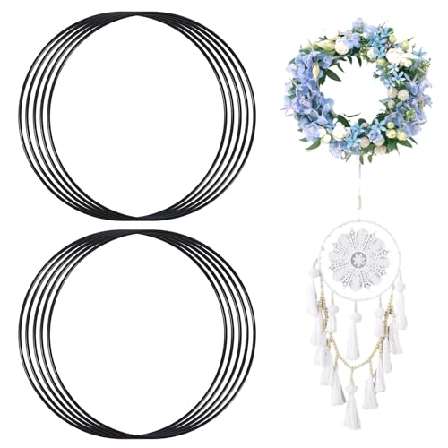 10 Stück 20cm Metallringe Zum Basteln - Metallring Schwarz Können Mit Spitzen - Accessoires Kombiniert Werden - Wandbehänge, Hochzeit Und Girlande Dekorationen 10 Stück 20cm Metallringe Zum Basteln - Metallring Schwarz Können Mit Spitzen - Accessoires Kombiniert Werden - Wandbehänge, Hochzeit Und Girlande Dekorationen von Sploziia