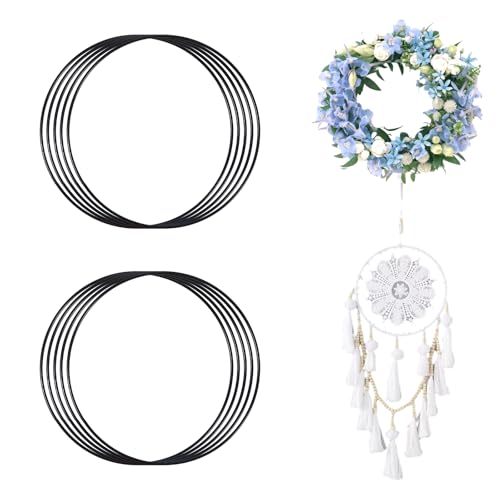 10 Stück 25cm Metallringe zum Basteln - Metallring Schwarz Können mit Spitzen - Accessoires Kombiniert Werden - Wandbehänge, Hochzeit und Girlande Dekorationen 10 Stück 25cm Metallringe zum Basteln - Metallring Schwarz Können mit Spitzen - Accessoires Kombiniert Werden - Wandbehänge, Hochzeit und Girlande Dekorationen von Sploziia