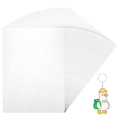 20 Stück Schrumpffolien-Schrumpffolie Bedruckbar,Transparentes Shrink Plastic Zur Herstellung Von Mit Buntstiften Handbemalten Bastelarbeiten (A4,29x20 cm) von Sploziia