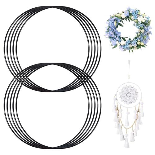 Sploziia 10 Stück 30cm Metallringe zum Basteln - Metallring Schwarz Können mit Spitzen-Accessoires Kombiniert Werden-Wandbehänge, Hochzeit und Girlande Dekorationen Sploziia 10 Stück 30cm Metallringe zum Basteln - Metallring Schwarz Können mit Spitzen-Accessoires Kombiniert Werden-Wandbehänge, Hochzeit und Girlande Dekorationen von Sploziia