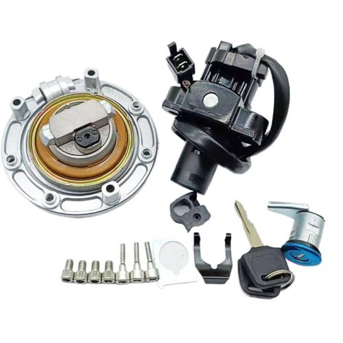 Zündschalter Gas Cap Saats Lock Taste Set kompatibel mit VFR400 NC30 1989-1992 RVF400 NC35 1994-1996 CBR250 MC19 MC22 1988-1994 Motorradteile von Spnqkxw