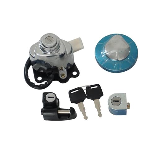 Zündschalter Gaskappen -Helm -Schleuderschlüsselkompatibel mit VT600 VT400 VT750 Motorradlenkungssystemteilen(Modell b) von Spnqkxw