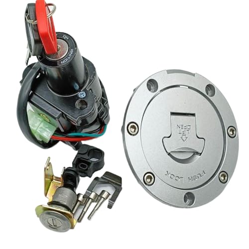 Zündschalter-Lock-Gaskappe mit Schlüssel, kompatibel für CBR600 CBR600F PC35 1999-2006 Modelle F4 F4I 2001-2006 und CBR600RR 2003-2006 Motorräder Zündschalter-Lock-Gaskappe mit Schlüssel, kompatibel für CBR600 CBR600F PC35 1999-2006 Modelle F4 F4I 2001-2006 und CBR600RR 2003-2006 Motorräder von Spnqkxw