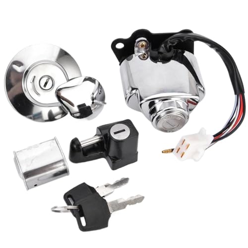 Zündschalter Sitzverriegelungsschlüssel-Kit kompatibel mit VT250 MAGNA250 STEED400 STEED 400 VT600 VT 600 SHADKE400 2000-2002 Modelle von Spnqkxw