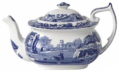 Spode Blau Italienisches Teekanne 1,1 L von Spode