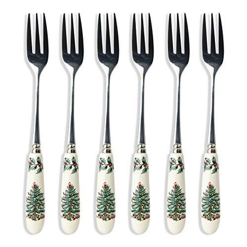 Spode Christmas Tree Pastry Fork, Set of 6 by Spode von Spode