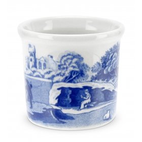 Spode Eierbecher, italienisch, Blau, 4 Stück von Spode