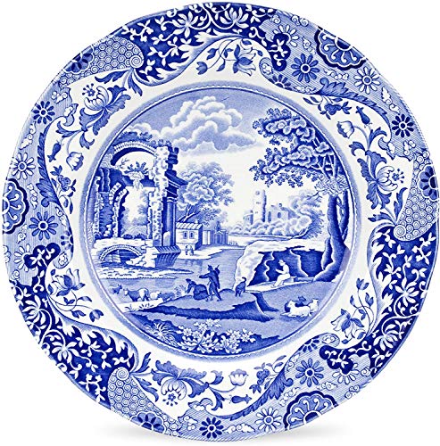 Spode Blaue italienische Speiseteller – 4er-Set (10,5 Zoll Speiseteller) (Blau, Weiß, 10,5 Zoll Speiseteller) von Spode