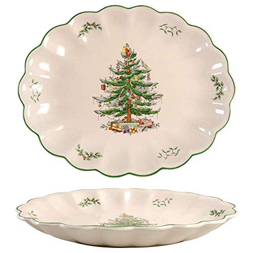 Spode Ovale Schale mit geriffeltem Weihnachtsbaum Spode Ovale Schale mit geriffeltem Weihnachtsbaum von Spode