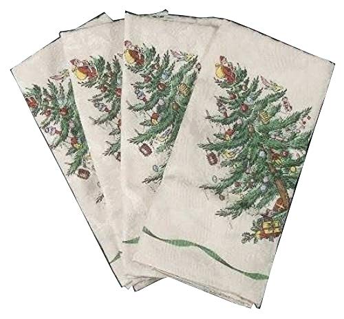 Spode Stoffservietten, Weihnachtsbaum, Grün, 4 Stück, 50,8 cm, feines Porzellan von Spode