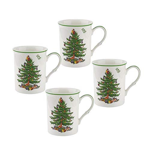 Spode Weihnachtsbaum S/4 TASSEN 12oz von Spode